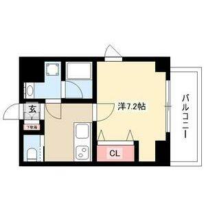 1K 間取り図