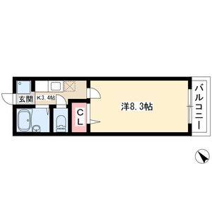 1K 間取り図