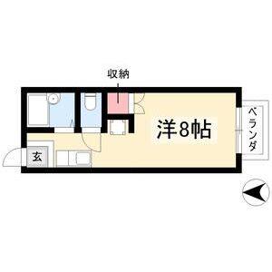 1K 間取り図