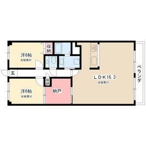 2LDK 間取り図