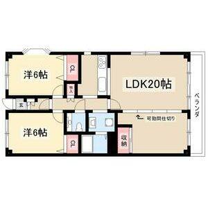 2LDK 間取り図