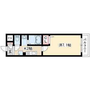 1K 間取り図
