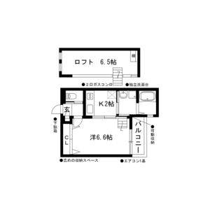 1K 間取り図