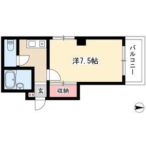 1K 間取り図