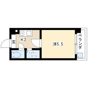 1K 間取り図