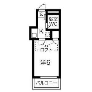 1K 間取り図