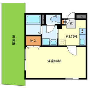 1K 間取り図