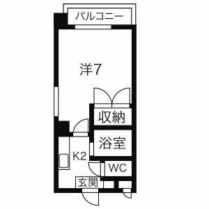 1K 間取り図