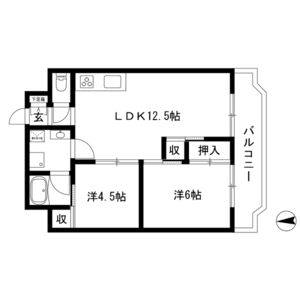 2LDK 間取り図