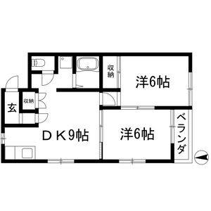 2DK 間取り図