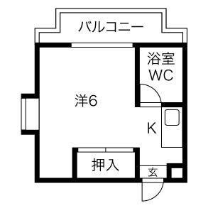 ワンルーム 間取り図