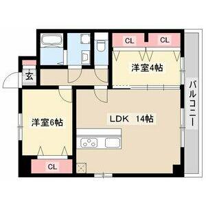 2LDK 間取り図
