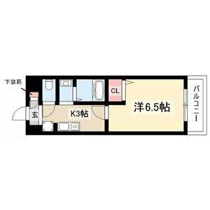 1K 間取り図