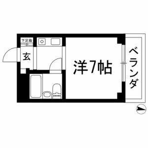 ワンルーム 間取り図