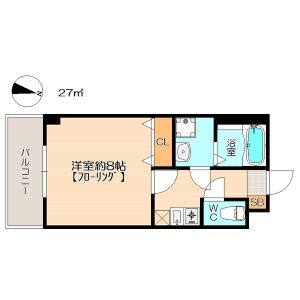 1K 間取り図
