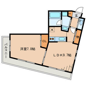 1LDK 間取り図