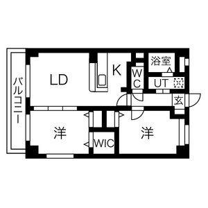 2LDK 間取り図