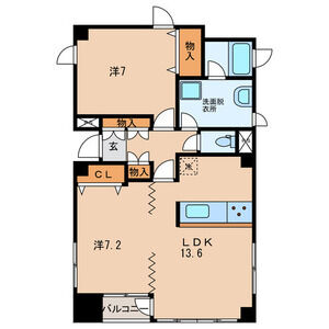 2LDK 間取り図