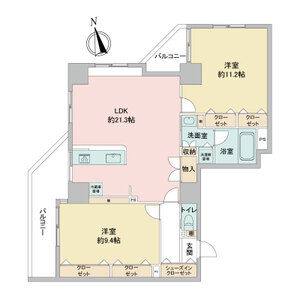 2LDK 間取り図