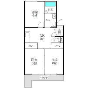 2DK 間取り図