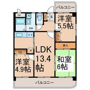 3LDK 間取り図