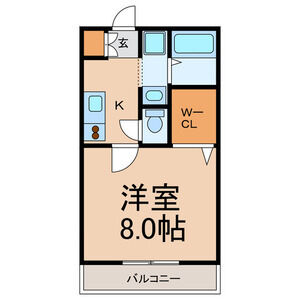 1K 間取り図