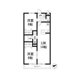 2LDK 間取り図