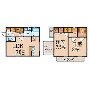 2LDK 間取り図