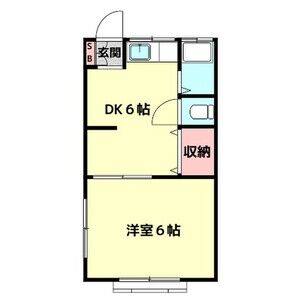 1DK 間取り図