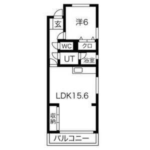 1LDK 間取り図
