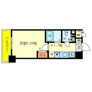 1K 間取り図