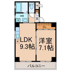 1LDK 間取り図
