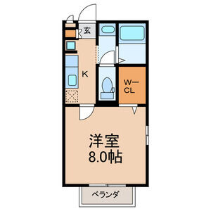 1K 間取り図