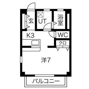 ワンルーム 間取り図