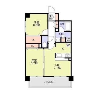 2LDK 間取り図