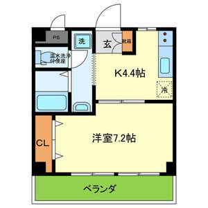 1K 間取り図