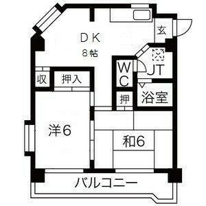 2DK 間取り図
