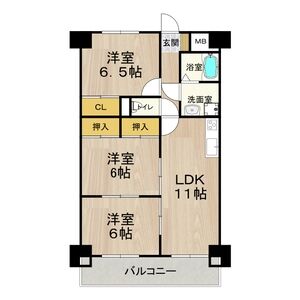 3LDK 間取り図