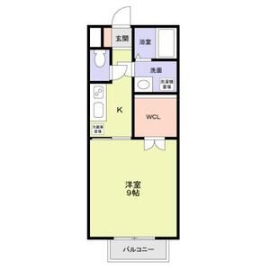 1K 間取り図
