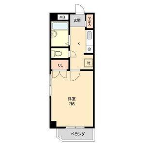 1K 間取り図