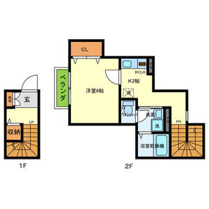 1K 間取り図