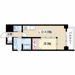 1LDK 間取り図