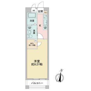 1K 間取り図