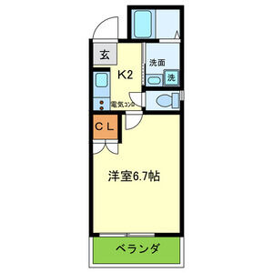 1K 間取り図