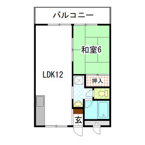 1LDK 間取り図