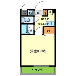 1K 間取り図