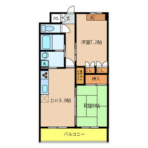 2DK 間取り図