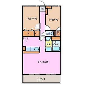 2LDK 間取り図