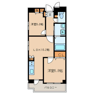 2LDK 間取り図