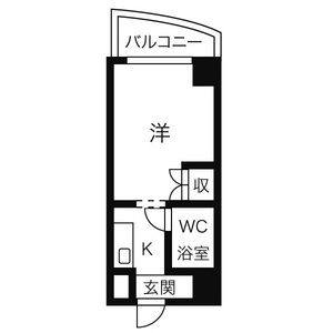 1K 間取り図